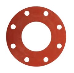 (PACK OF 10) 1/8" Red Rubber Gasket, Full Face, for 4"-150# Flanges