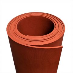 1/8" Red SBR Rubber, 36" Wide, 15 Foot Roll (Textured/Cloth Finish)